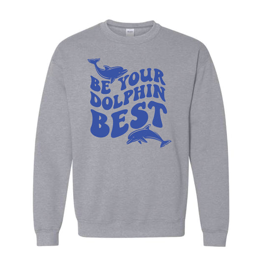 ADULT Dolphin Best Crewneck Sweatshirt - Sizes up to 5X!